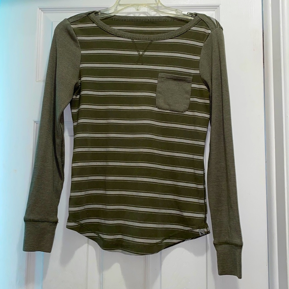 Strip green shirt